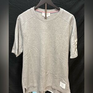 Thom Browne Light Gray Short Sleeve Tee